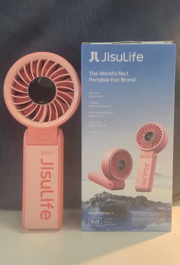 JisuLife Handheld Fan 7 - Pink - Brand New