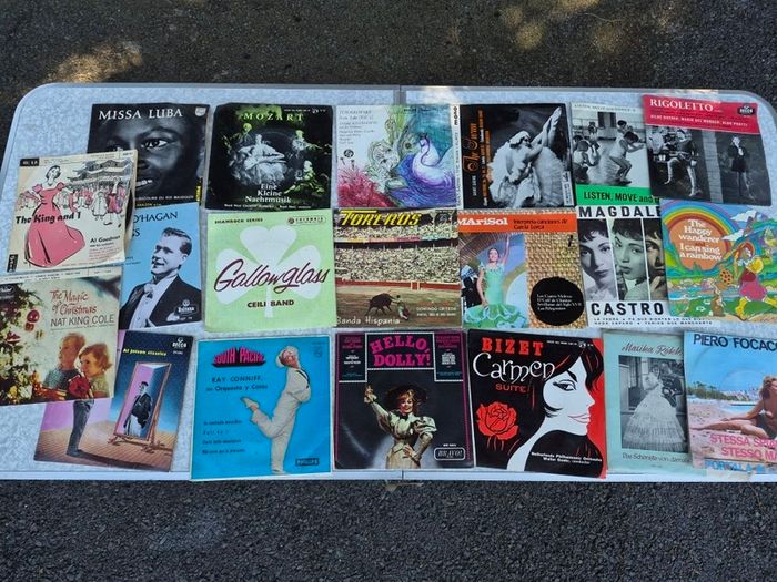 20 small Vinyl records