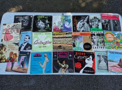20 small Vinyl records