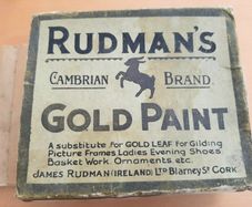 Antique Rudman's Gold Paint kit
