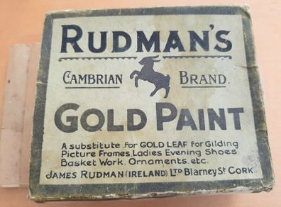 Antique Rudman's Gold Paint kit