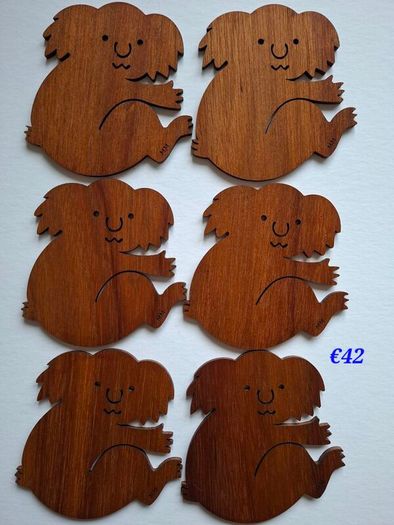 Beanie Kangaroo, Koala Bear, Coasters