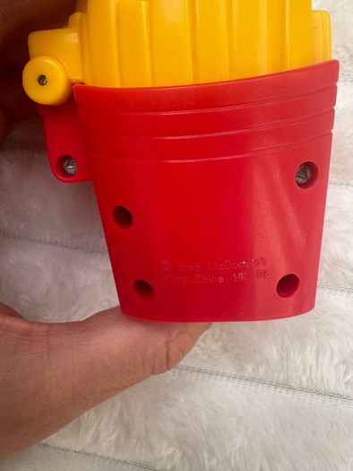 1996 McDonalds Flip Top Food Spinners Fries/ Chips Box Happy Meal Used Please see pictures