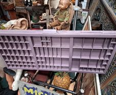 Vintage Painted Wooden Printers Tray