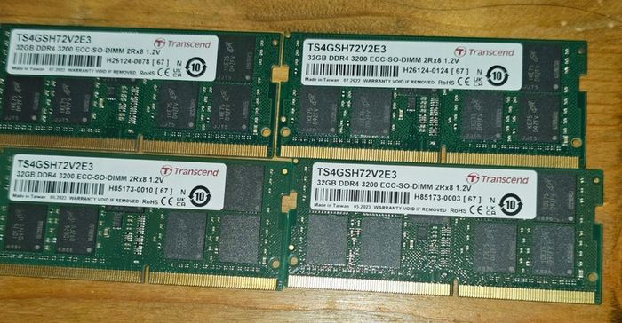Ddr4 Sodimm Ecc 3200 32gb X 4 Stick
