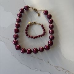 Pilgrim Burgundy Pearl Matching Set