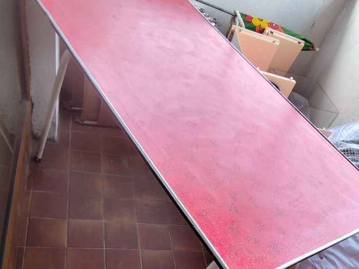1950s Original Vintage Red Formica Table