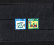 1985 Guernsey International Youth Year Commemorative Stamps Mint Never Hinged (MNH)