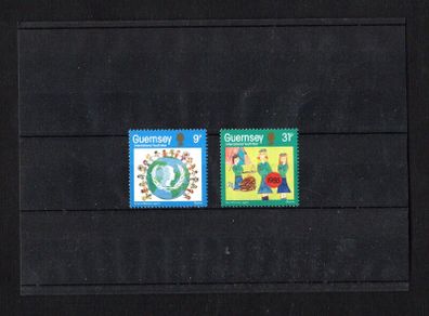 1985 Guernsey International Youth Year Commemorative Stamps Mint Never Hinged (MNH)