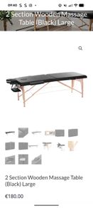 foldable large black massage therapy bed