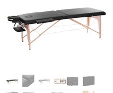 foldable large black massage therapy bed