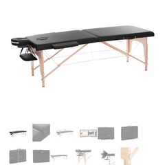 foldable large black massage therapy bed