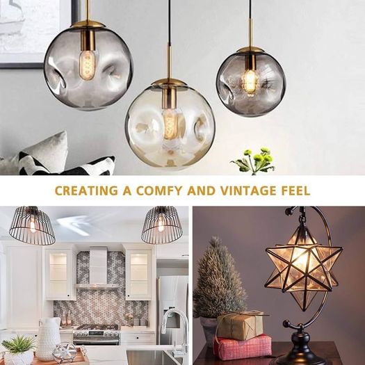 NEW SALE | Vintage Edison Light Bulb 40W, 4 Pack Dimmable Decorative Filament Tube T45 Bulbs, 2700K, 230V