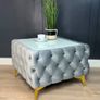 Velvet coffe table with glass Image 2