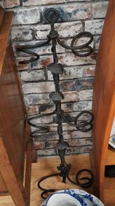 Vine Scroll Hanging Wrought Iron Wine Rack