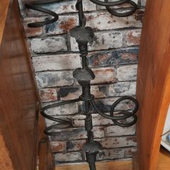 Vine Scroll Hanging Wrought Iron Wine Rack