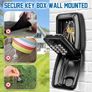Key Safe Wall Mounted Police Approved,Key Lock Box for Outside 12 Digit Combination Lock Box Spare Key Hider Waterproof Security Lockbox Large Capacity Key Box for Home Garage Office School Image 5
