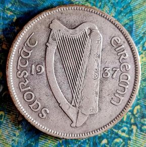 Ireland 1937 Silver Florin Scarce Key Date Low Mintage coin