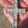 German Orthodox Silver Heavy Crucifix(Circa 1850)..22 grams Image 4