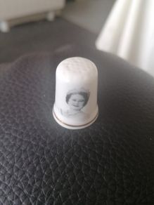 queen mother 63rd birthday thimble