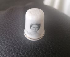 queen mother 63rd birthday thimble