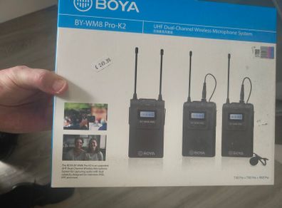 Brand New Boya UHF Dual Channel Wireless Microphone System
