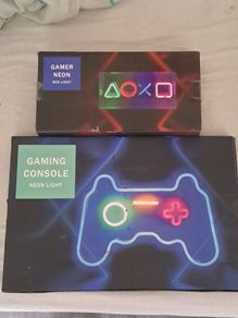 Gaming Console Neon Wall Light And Playstation Neon Light Stand