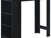 Bar Table with Shelf Black 110x50x103 cm