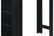 Bar Table with Shelf Black 110x50x103 cm