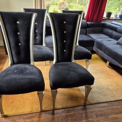 Black Velvet Dining Chairs