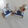 Vintage pair of 19th century small  Staffordshire poodles porcelain figures Image 5