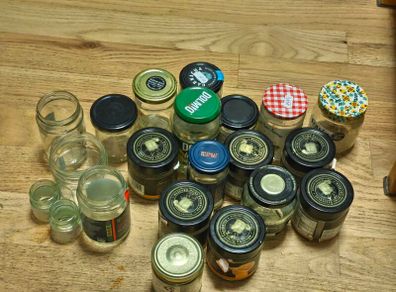 jam jars, free to a good home