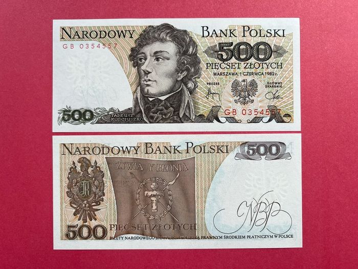 Poland  500 Zlotych  1982  Pick  145d  ( Uncirculated )