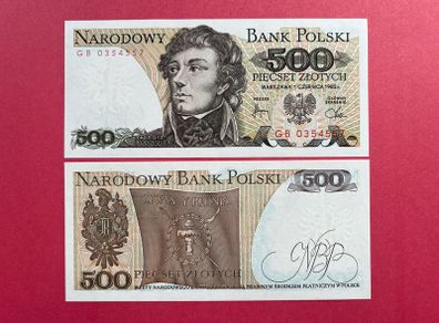 Poland  500 Zlotych  1982  Pick  145d  ( Uncirculated )