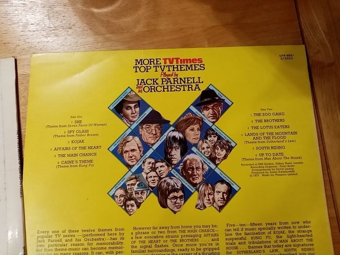 TV TIMES RECORD OF TOP TV THEMES. 1974, 75 Albums. Vinyl LP Record Compilation. 2 LPs. Jack Parnell and his Orchestra.
