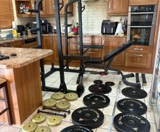 Heavy Gym Power Squat Rack Set, Bench, Bar / Weight Holders, Bars, Weights + More!!!