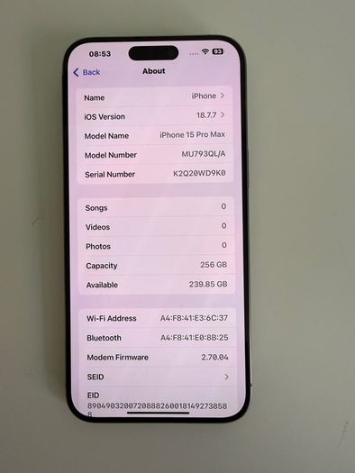iPhone 15pro max 256gb unlocked