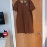 Primark  Faux Leather  Brown Tunic Style  Dress    S.- 16-18    B.N.W.T Image 2
