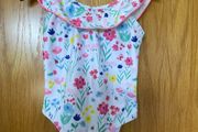 Girl's Floral Print Swimsuit 2/3 yr