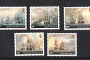 1986 Guernsey 150th Death Anniversary of Admiral Lord De Saumarez Commemorative Stamps Mint Never Hinged (MNH)