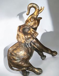 Large and heavy elephant statue
