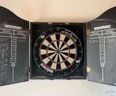 Dartboard and Cabinet