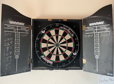 Dartboard and Cabinet