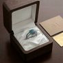 Diamond Stunning Blue Diamond Halo Ring Set (0.33 Ct) Image 2