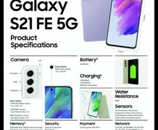 Not FREE   Samsung S21 fe 5g 128gb comes with original Box manuals  & charger  cable