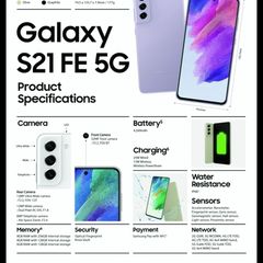 Not FREE   Samsung S21 fe 5g 128gb comes with original Box manuals  & charger  cable