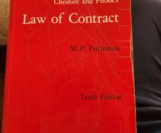 Cheshire And Fifoot's Law Of Contract.  By  M.p.furmston. Large Volume Paperback In Fair Condition.  See Photos For Same.