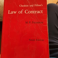 Cheshire And Fifoot's Law Of Contract.  By  M.p.furmston. Large Volume Paperback In Fair Condition.  See Photos For Same.