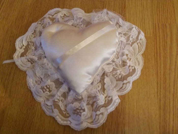 Wedding Pillow Heart shape white