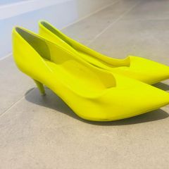 Metro Women's Lime Green Stiletto Pumps